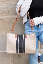 Load image into Gallery viewer, Canvas Stripe Tote