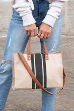 Load image into Gallery viewer, Canvas Stripe Tote