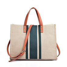 Load image into Gallery viewer, Canvas Stripe Tote