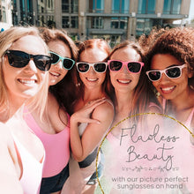 Load image into Gallery viewer, Neon Pink Bride Tribe Sunglasses
